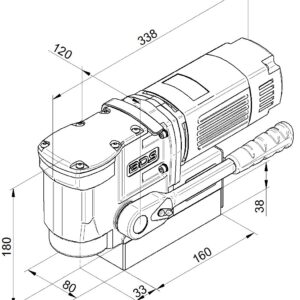 دستگاه دریل مگنت سبک بی دی اس مدل BDS MAB 155