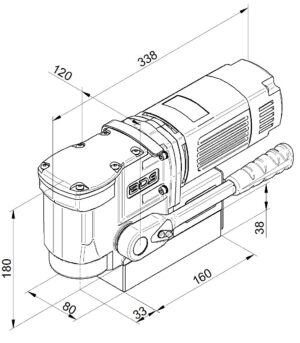 دستگاه دریل مگنت سبک بی دی اس مدل BDS MAB 155