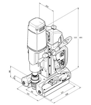 دستگاه دریل مگنت لوله بی دی اس مدل BDS PipeMAB 525