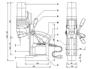 دریل مگنتی مغناطیسی مدل ALFRA RB 50 B RL-E