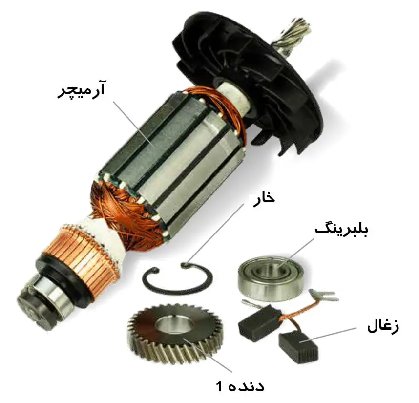 قطعات جانبی موتور دریل مگنت